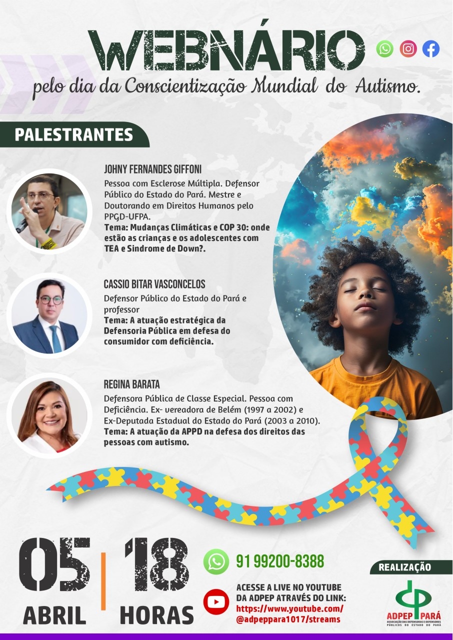 ADPEP promove webinário pelo Dia Mundial de Conscientização do Autismo; participe
