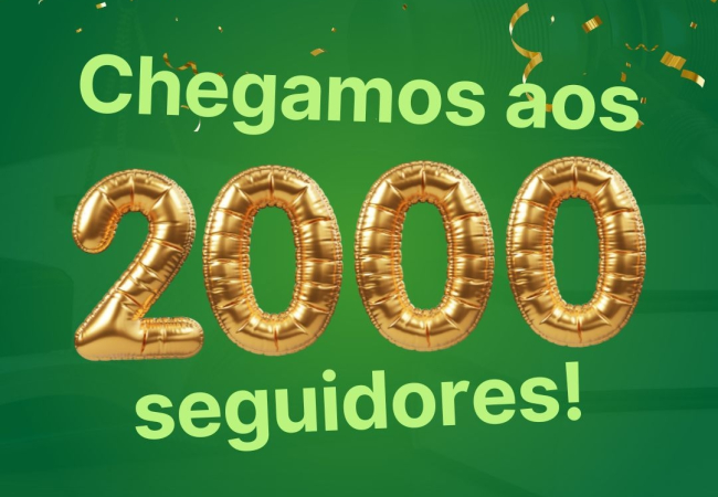 2.000 seguidores no Instagram