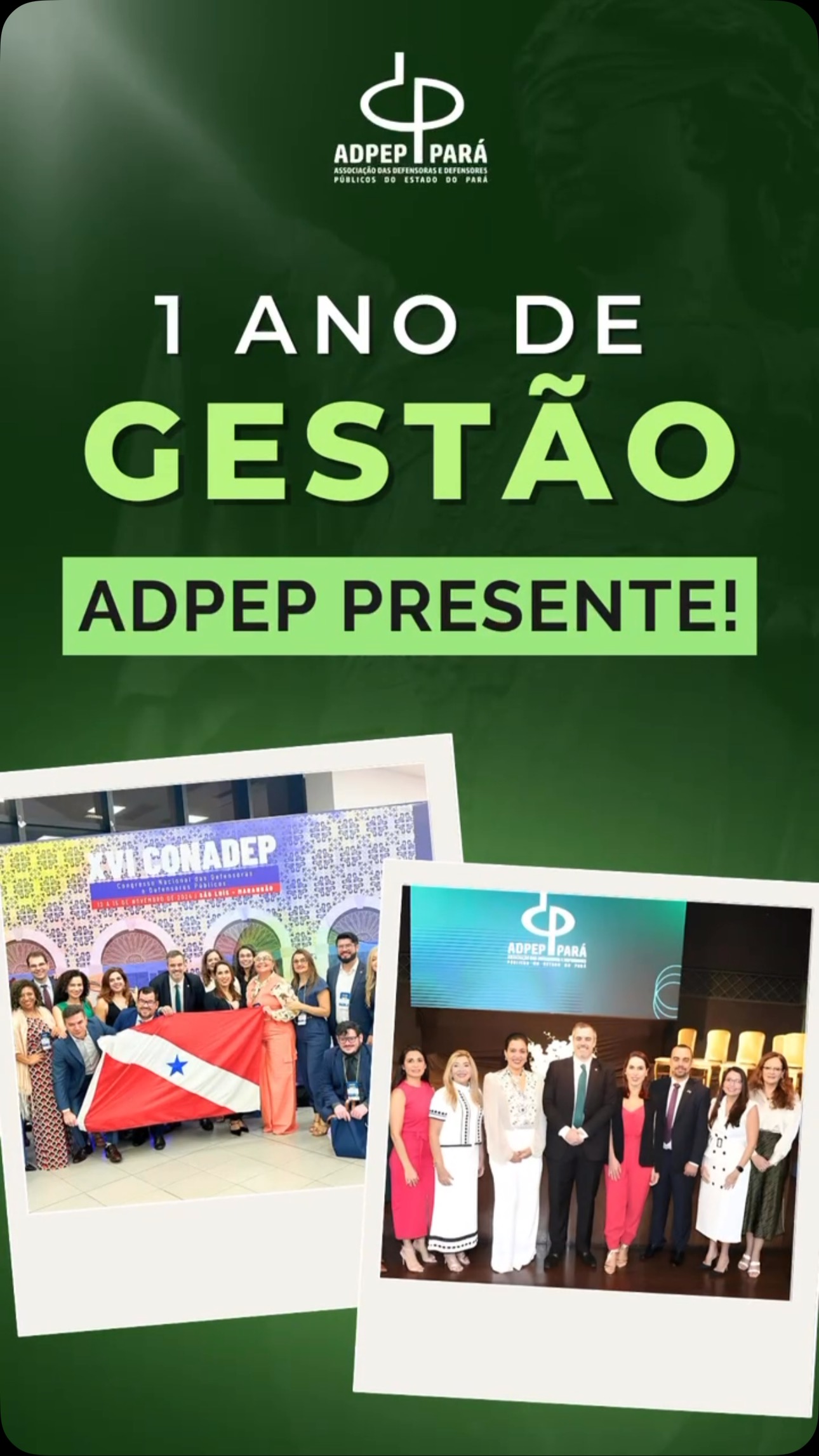 1 ano de compromisso e conquistas!